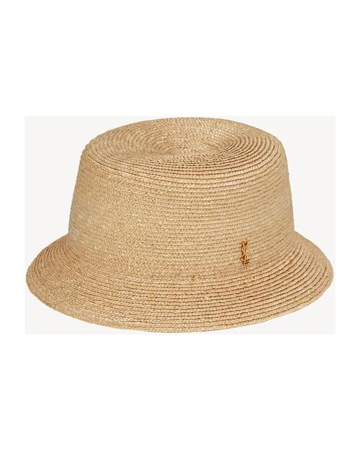 Saint Laurent Natural Neutrals Hats
