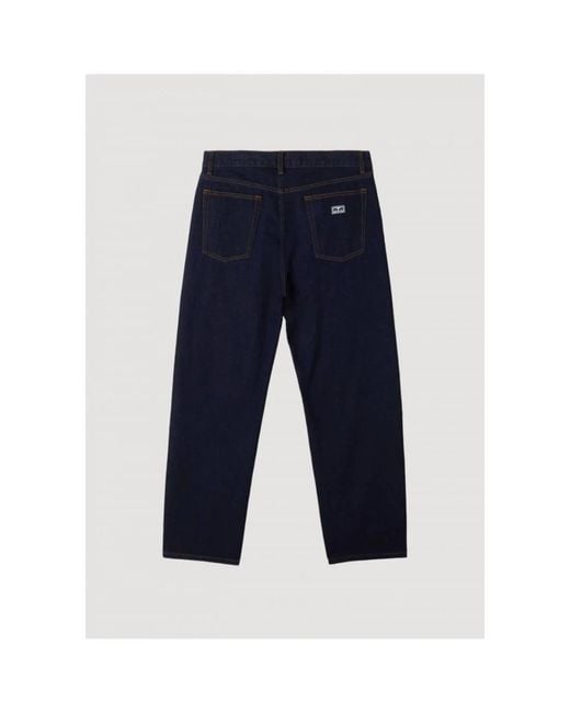 Obey Rinse indigo arbeits-denim hose in Blue für Herren