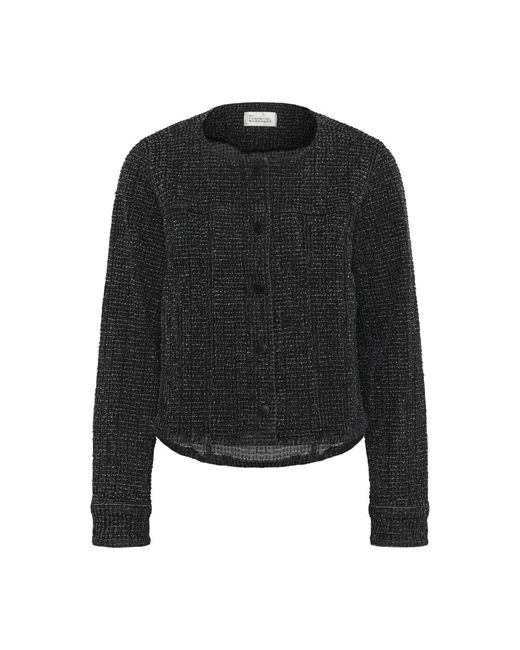 My Essential Wardrobe Jassen ,Zwart ,Katoen Mwesme 178 Short Jacket in het Black