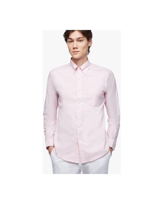 Brooks Brothers Regular Fit Non-Iron Supima Oxford Pinpoint Overhemd Met Button Down Kraag in het Purple voor heren
