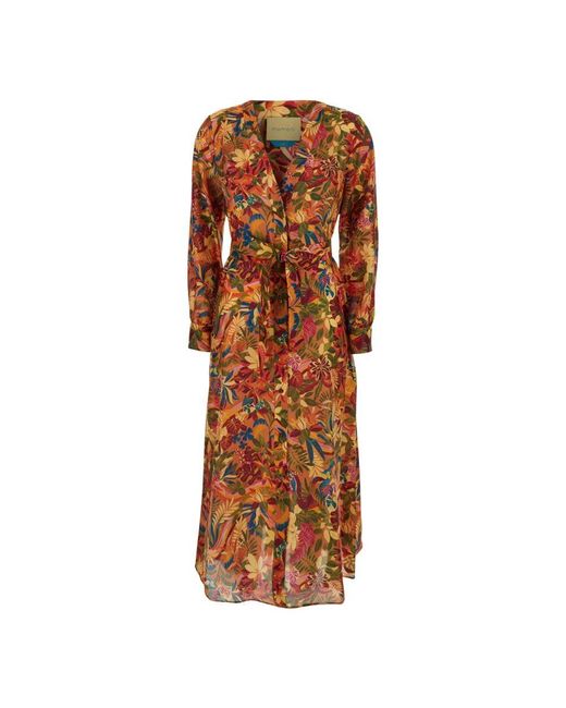 Momoní Brown California multicolour kleid