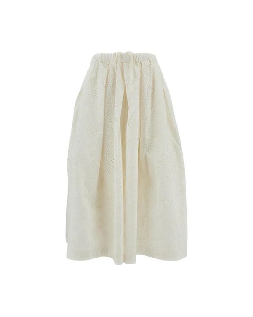 Comme des Garçons White Maxi Skirts
