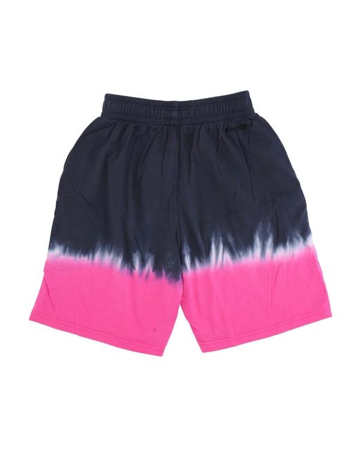 Mitchell & Ness Fitness ,Blauw ,Katoen Miami Heat Tie Dye Basketball Shorts in het Blue voor heren