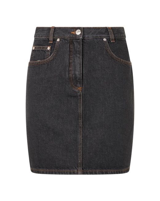 Moschino Nauwsluitende Denim Rok Veelzijdig Casual in het Black