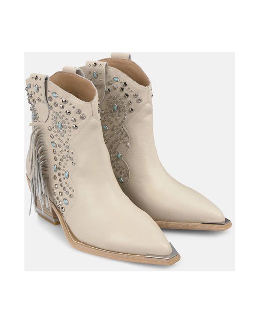 Alma En Pena. Cowboy Boots in het Natural