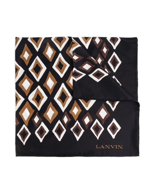 Lanvin Black Silk Scarves