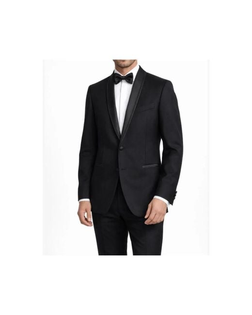 Bharnaba Black Single Breasted Suits for men