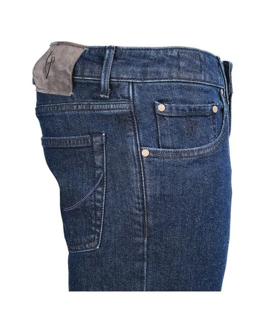Hand Picked Blue Slim-Fit Jeans for men