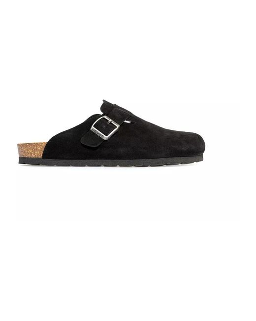 Rohde Schoenen ,Zwart ,Suède Zwarte Herenklomp Moderne Stijl in het Black voor heren