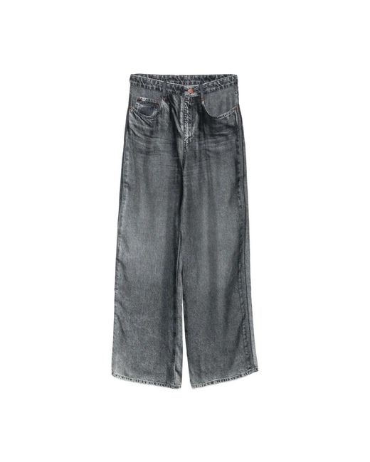 Pierre Louis Mascia Gray Wide Jeans
