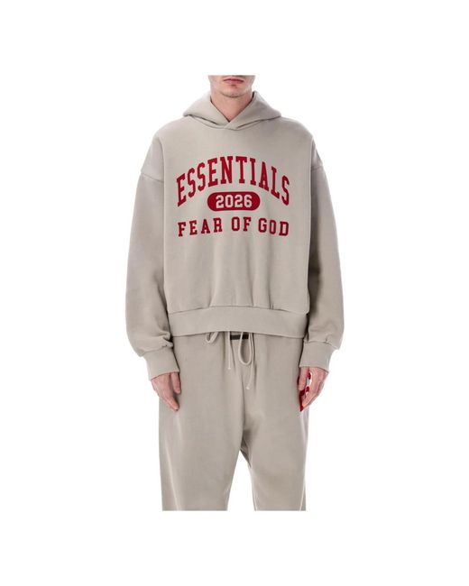 Fear Of God Gray Essentials Classic Hoodie Smoke for men