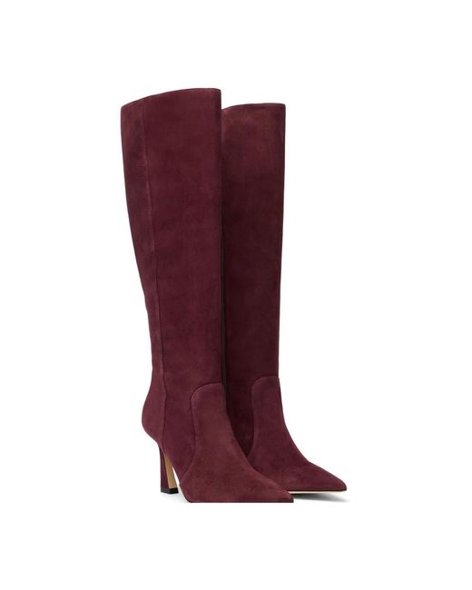 Stuart Weitzman Red Vinnie Zip Boot 85