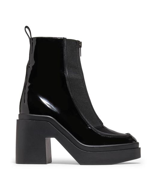Robert Clergerie Black Eleganter Lackstiefelette Mit Reißverschluss