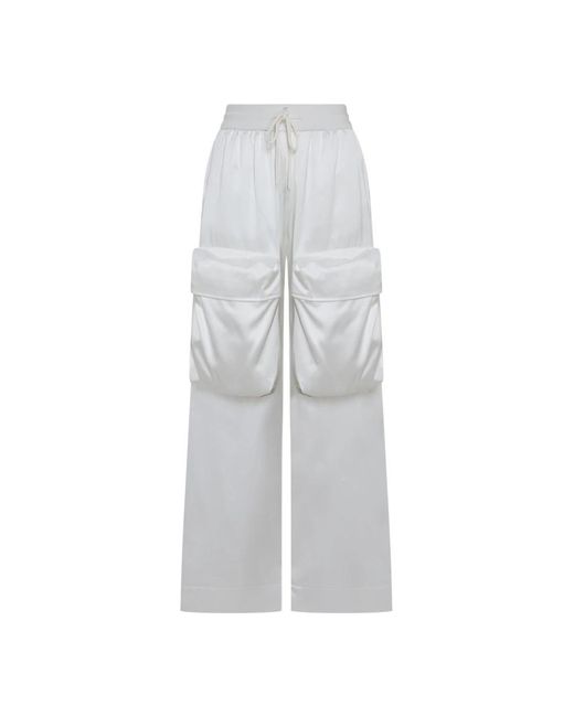 Off-White c/o Virgil Abloh Gray Wide Trousers