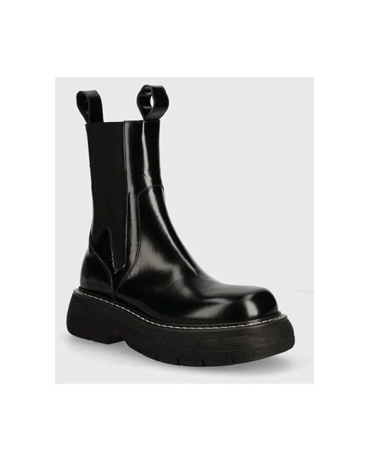 MSGM Black Platform Chelsea Boots