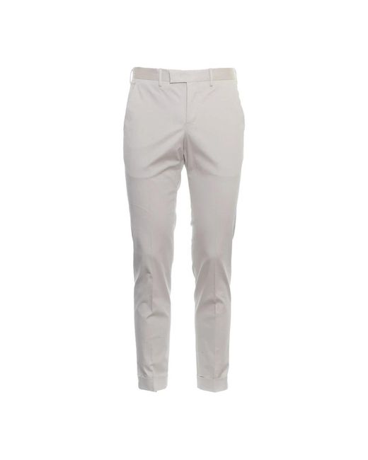 PT Torino Gray Slim-Fit Trousers for men