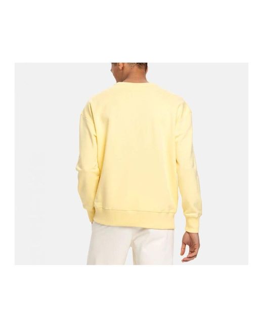 Fila Logo sweatshirt aus baumwolle in Yellow für Herren