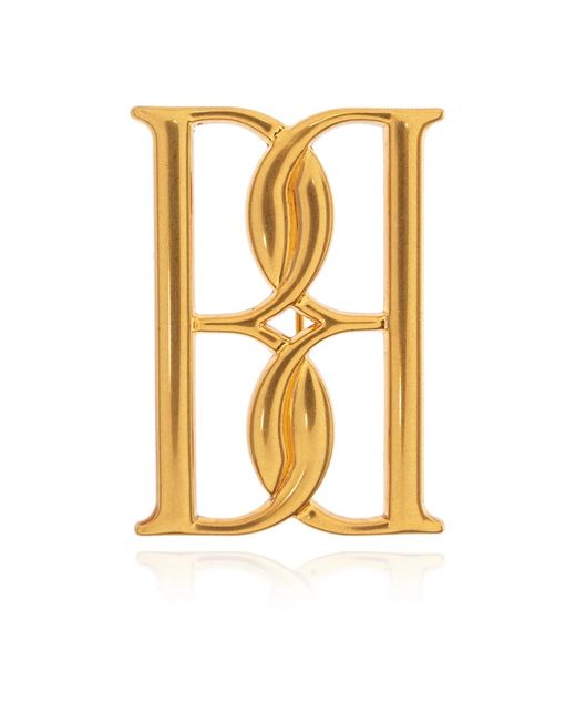 Spilla con logo di By Malene Birger in Metallic