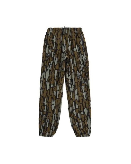 PATTA Broeken ,Veelkleurig ,Katoen Woodie Fleece Broek Leisteen Zwart in het Green voor heren