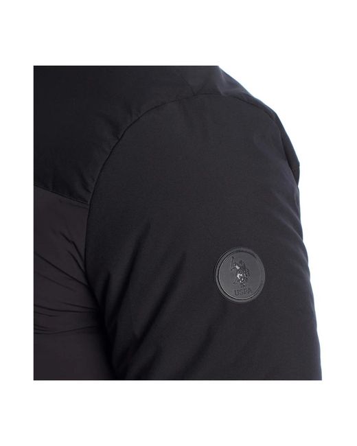 U.S. POLO ASSN. U. Polo Assn. ,Jassen ,Zwart ,Leer Gewatteerde Winterjas in het Black voor heren