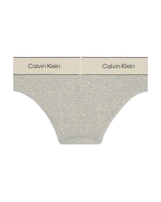 Calvin Klein Ondergoed ,Grijs ,Katoen Moderne Klassieke Bikini Ondergoed in het Gray