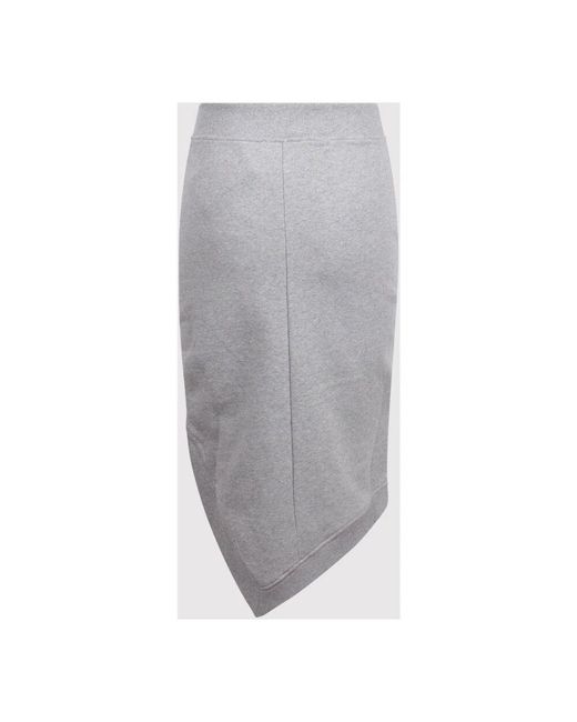 The Attico Gray Mélange effekt asymmetrischer midi-rock