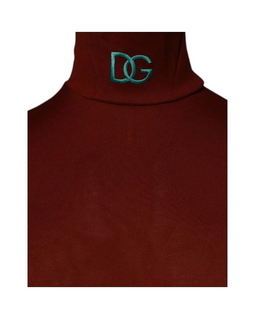 Dolce & Gabbana Roter Baumwoll-Rollkragenpullover Für Herren in Red für Herren