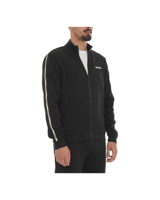 EA7 Black Zip-Throughs for men