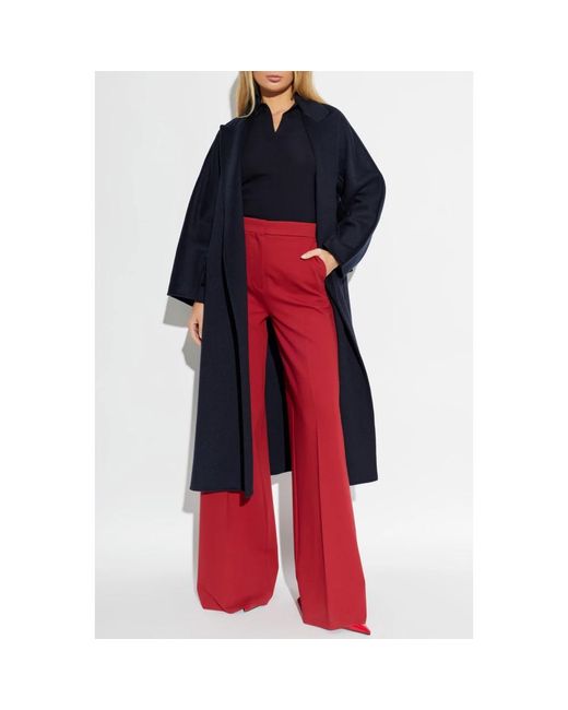 Max Mara Blue Belted Coats