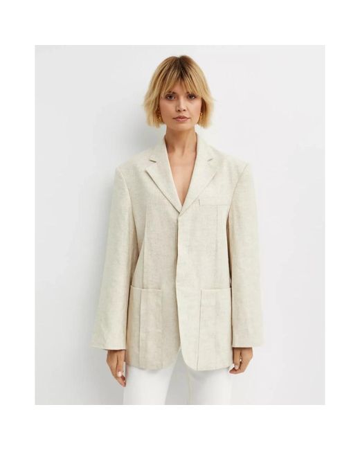 Jacquemus Jassen ,Linnen La Veste D'Homme Blazer in het Natural