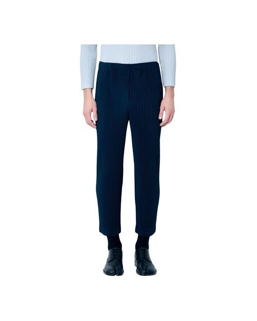 Cropped Trousers Issey Miyake de hombre de color Blue