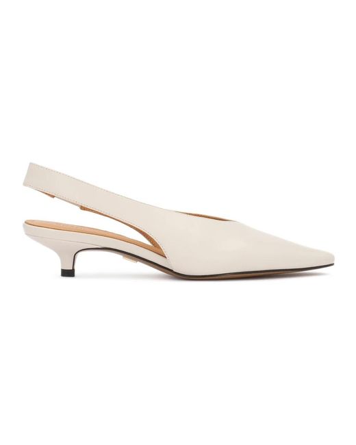 Kazar White Slingback Pump