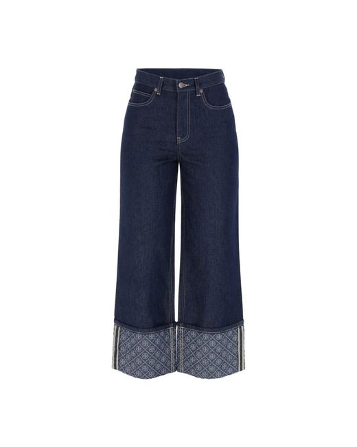 Tory Burch Blue Wide Jeans