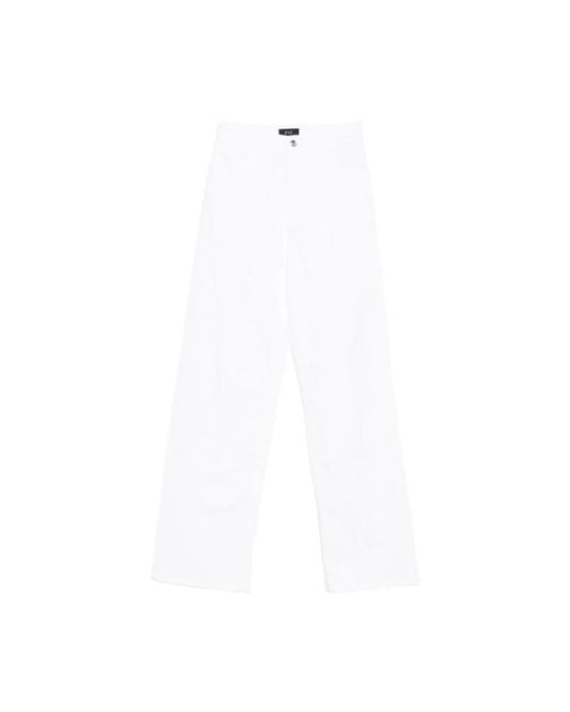 Fay White Wide Trousers