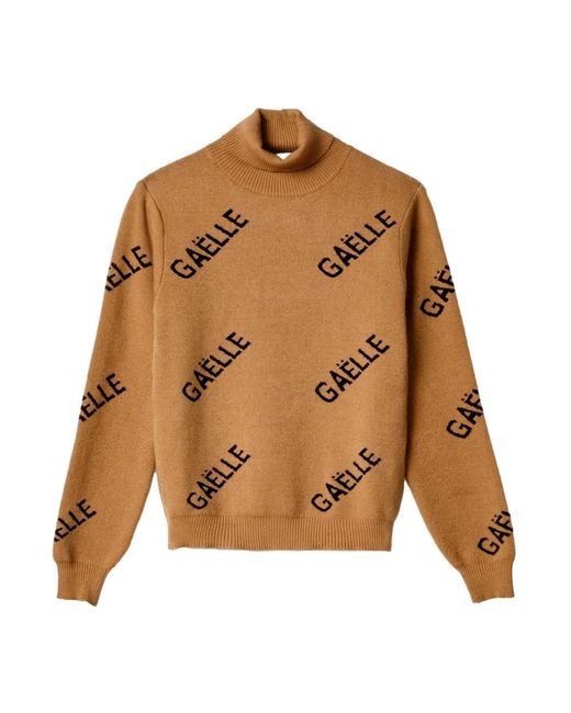 Gaelle Paris Brown Turtlenecks