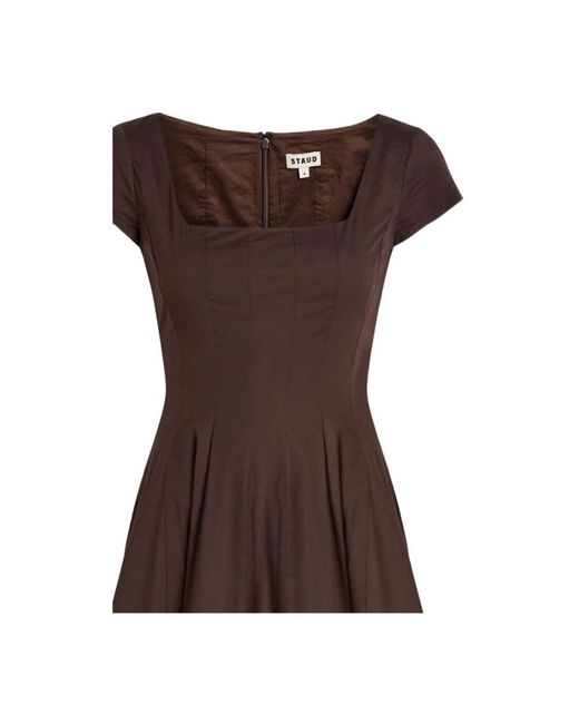 Staud Brown Wells Kleid