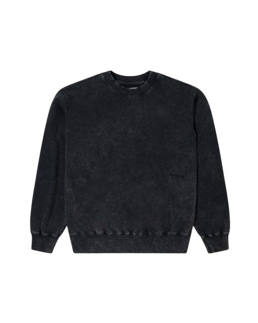 Edwin Hoodies & Sweatvesten ,Grijs ,Katoen Zwaargewicht Crew Sweatshirt in het Blue voor heren