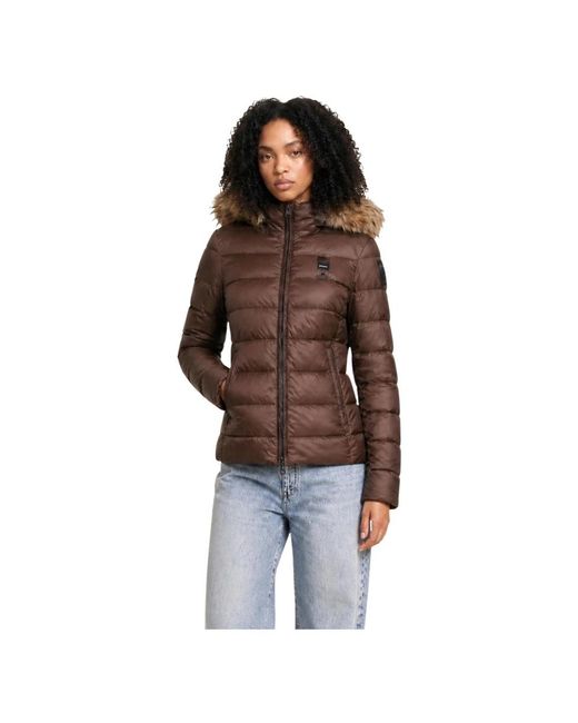 Winter Jackets Blauer de color Brown