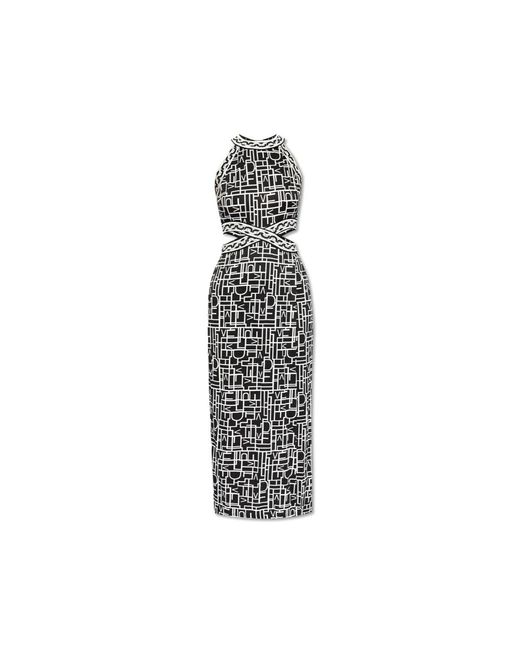 Diane von Furstenberg Black Kleid mit ausschnitten
