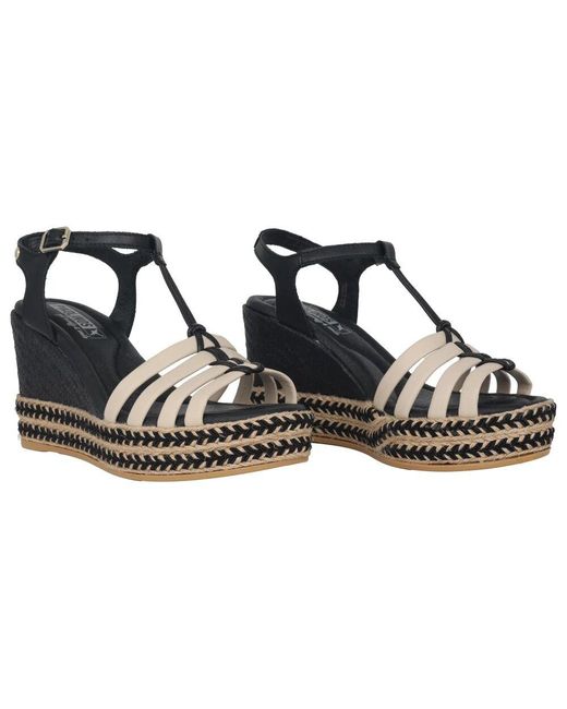 Pikolinos Black Schwarzer Keilsandalette &#39;Ronda&#39