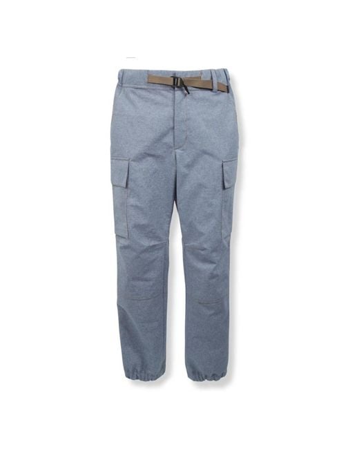 Moncler Blue Straight Trousers for men