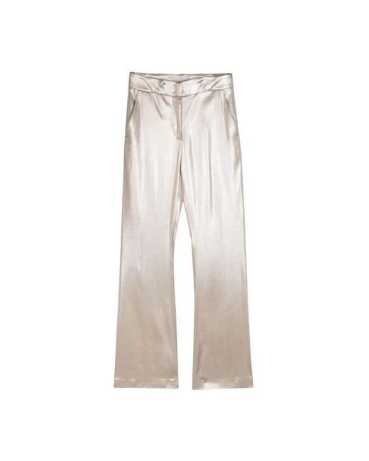 Wide trousers Genny de color White