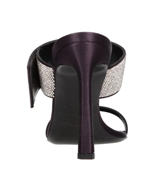 Sergio Rossi Gray Heeled Mules