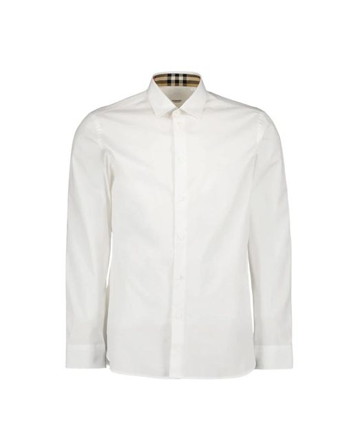 Burberry Klassisches hemd aus baumwolle in White für Herren