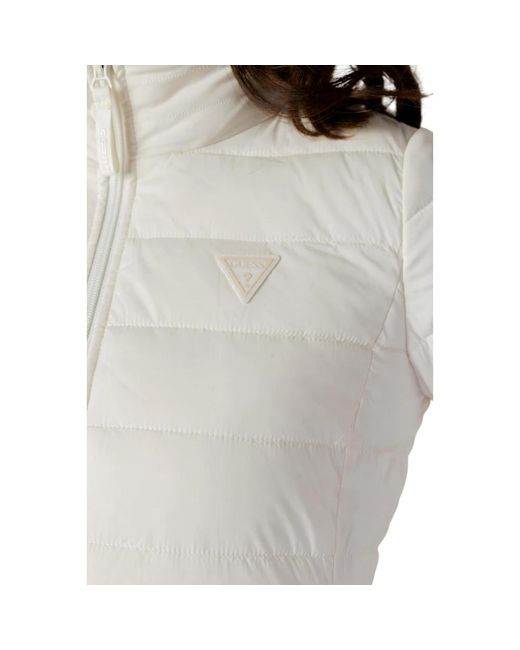 Guess White Solid diann puffer jacke