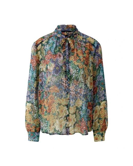 Ouí Crinkle Chiffon Blouse in het Green