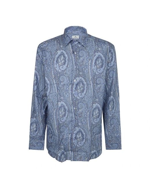Etro Blue Casual Shirts for men