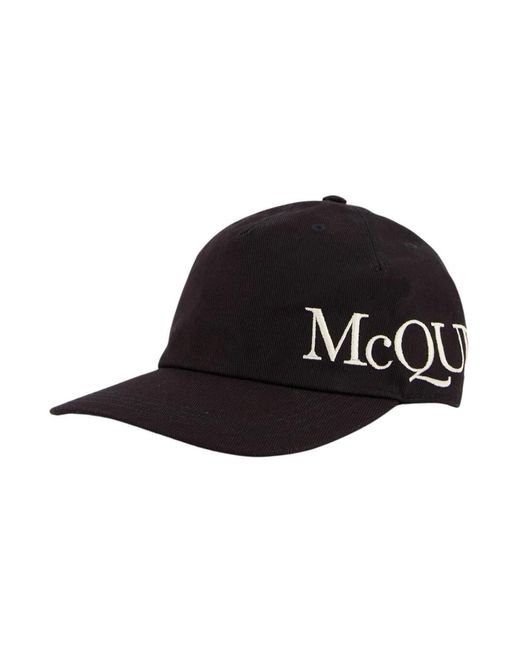 McQueen Logo Bestickte Baseball Cap in Black für Herren
