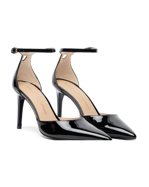 Stuart Weitzman Black Power Strop 85