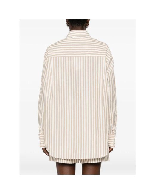 IRO Overhemden ,Modern Button-Front Shirt Met Lange Mouwen in het Natural